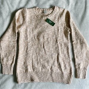 NWT L.L.Bean Women's Cotton Ragg Sweater